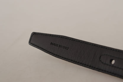 Dolce &amp; Gabbana – Marineblauer Jacquard-Gürtel mit goldfarbener Logo-Metallschnalle