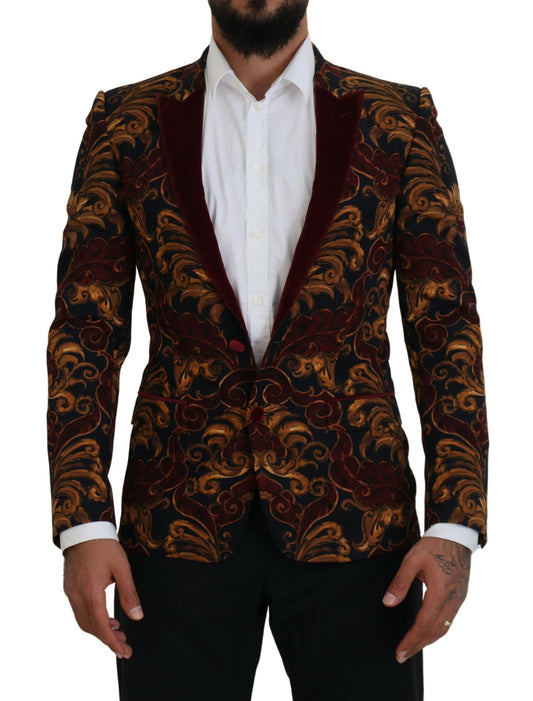 Dolce &amp; Gabbana – Einreihiger Martini-Blazer mit mehrfarbigem Blumenmuster