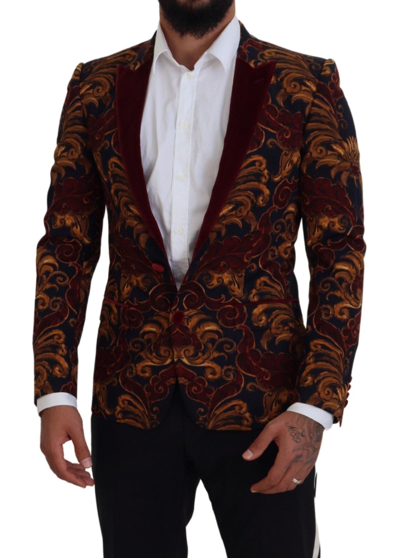 Dolce &amp; Gabbana – Einreihiger Martini-Blazer mit mehrfarbigem Blumenmuster
