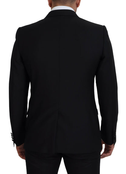 Dolce &amp; Gabbana – Schwarzer, formeller Martini-Blazer in Slim Fit