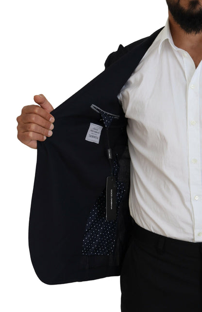 Dolce &amp; Gabbana – Blauer formeller Taormina-Blazer aus Wolle