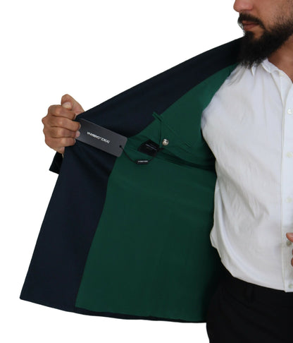 بليزر رسمي مزدوج الصدر من دولتشي آند غابانا باللون الأزرق