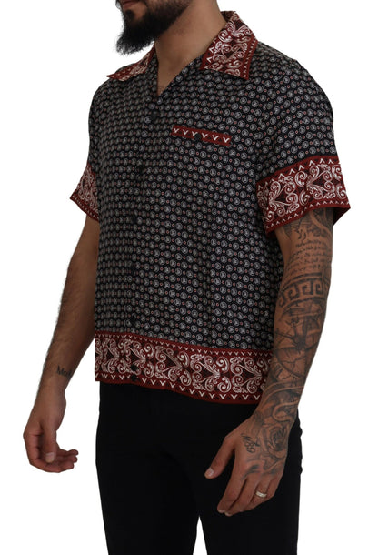 Dolce &amp; Gabbana Mehrfarbig gemustertes Freizeithemd aus Seide