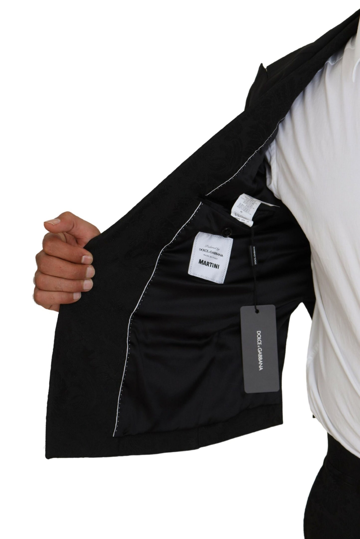 Dolce &amp; Gabbana Schwarzer Polyester Herren 2-teiliger MARTINI-Anzug