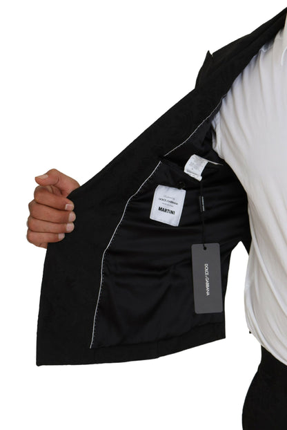 Dolce &amp; Gabbana Schwarzer Polyester Herren 2-teiliger MARTINI-Anzug