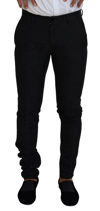 Dolce &amp; Gabbana Schwarzer Polyester Herren 2-teiliger MARTINI-Anzug