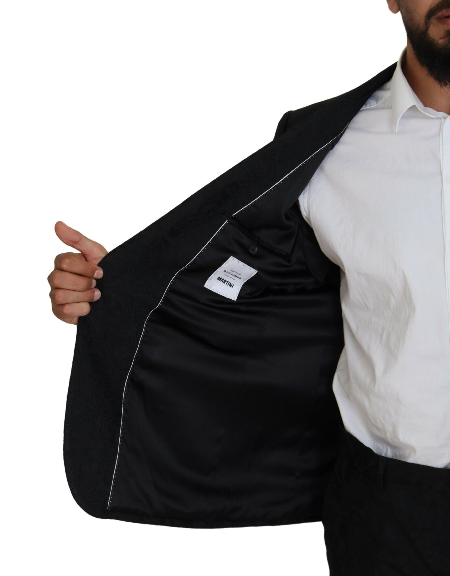 Dolce &amp; Gabbana – Schwarzer, einreihiger, zweiteiliger MARTINI-Anzug