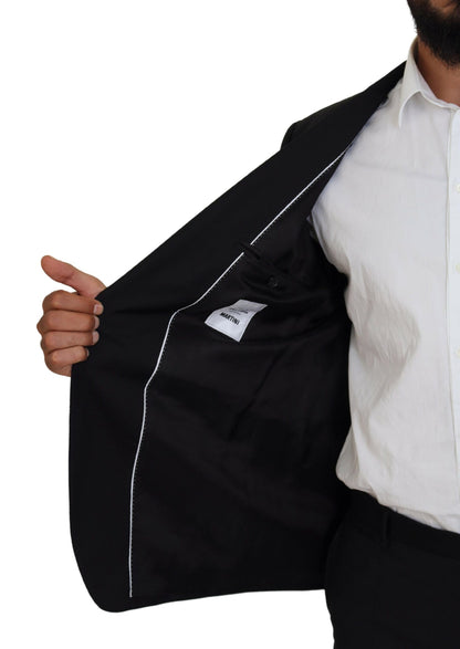 Dolce &amp; Gabbana – Schwarzer, einreihiger, zweiteiliger MARTINI-Anzug