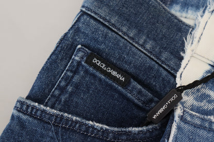 Dolce &amp; Gabbana Blaue Jeans aus Ceasar-Denim-Baumwolle mit lockerer Passform