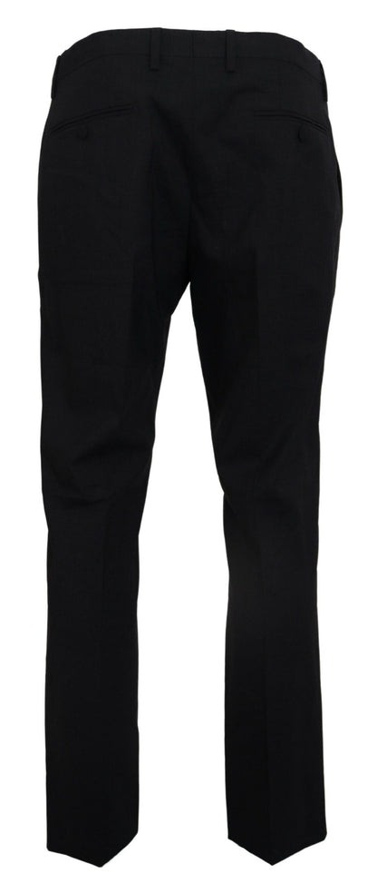 Dolce &amp; Gabbana – Graue, formelle Slim-Fit-Hose aus Stretchwolle