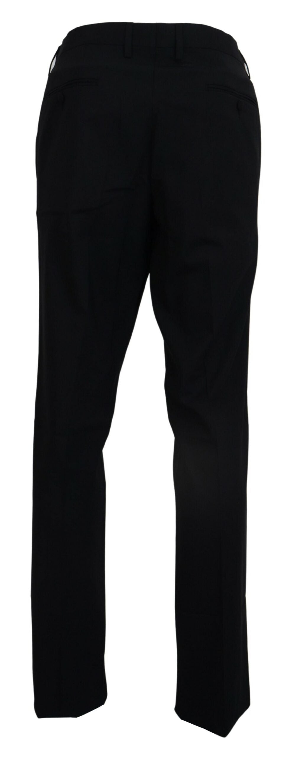 Dolce &amp; Gabbana – Schwarze, formelle Slim-Fit-Hose aus Stretchwolle
