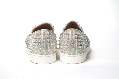 Christian Louboutin Weiß Ab/Clear Ab Roller Boat Frau Flache Sneaker