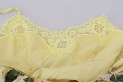 Dolce &amp; Gabbana, langes Maxikleid aus mehrfarbiger Seide mit Blumendruck