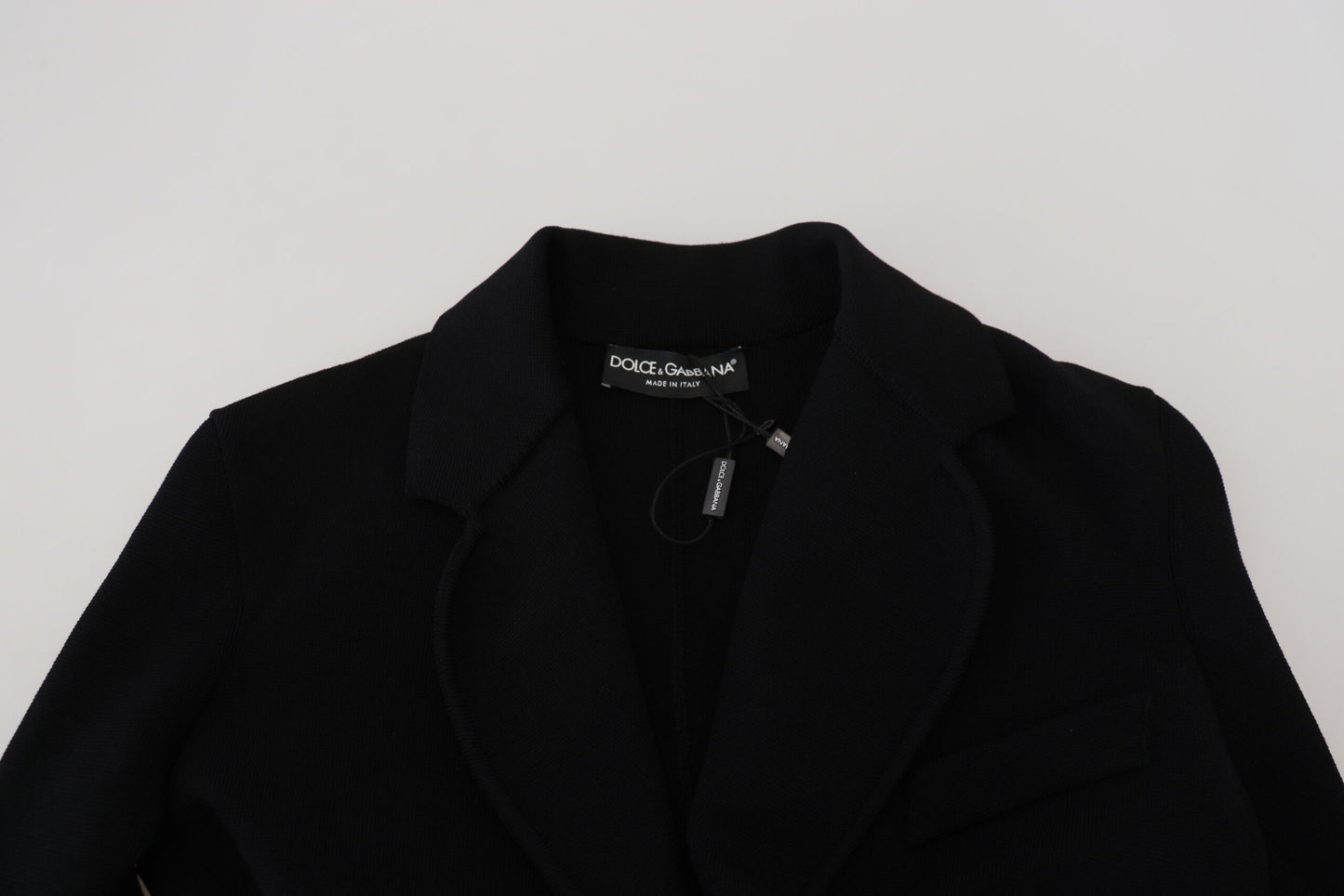 Dolce &amp; Gabbana – Schwarzer Cardigan-Blazer aus Viskose mit Knöpfen