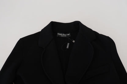 Dolce &amp; Gabbana – Schwarzer Cardigan-Blazer aus Viskose mit Knöpfen