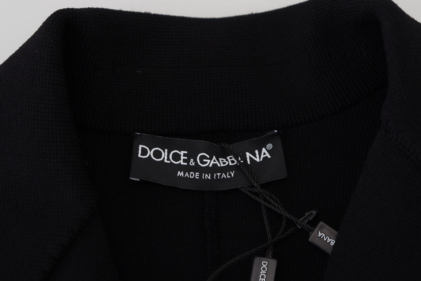 Dolce &amp; Gabbana – Schwarzer Cardigan-Blazer aus Viskose mit Knöpfen