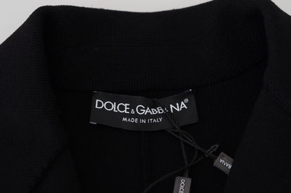 Dolce &amp; Gabbana – Schwarzer Cardigan-Blazer aus Viskose mit Knöpfen