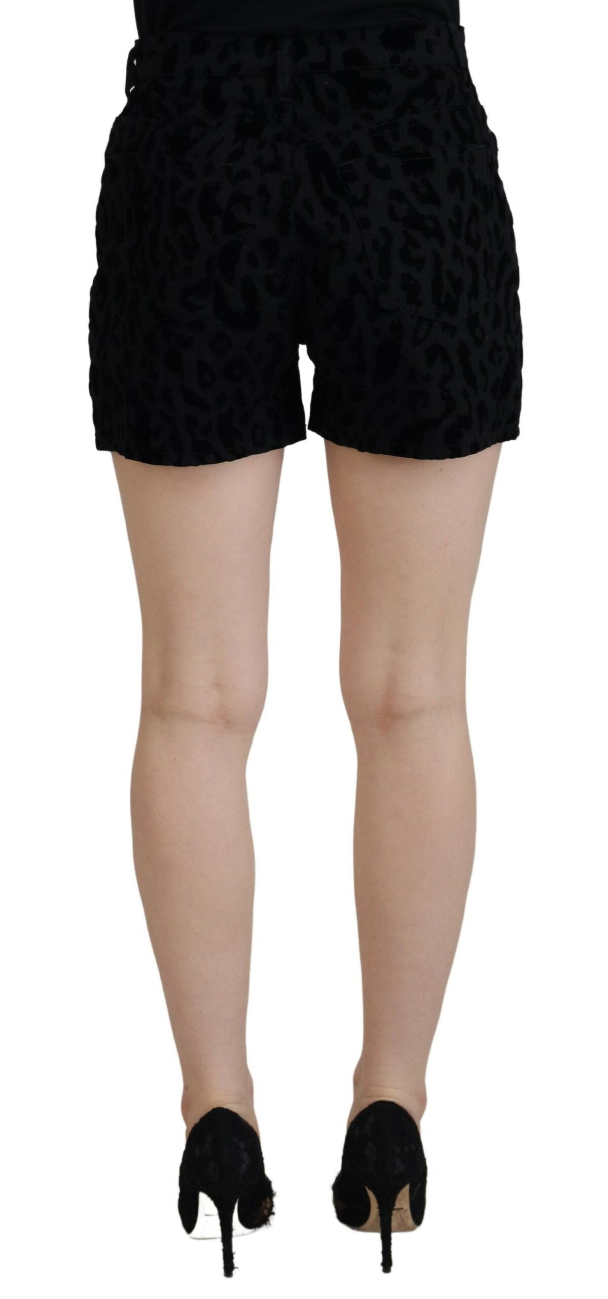 Dolce &amp; Gabbana – Schwarze Hotpants-Shorts aus Baumwoll-Stretch