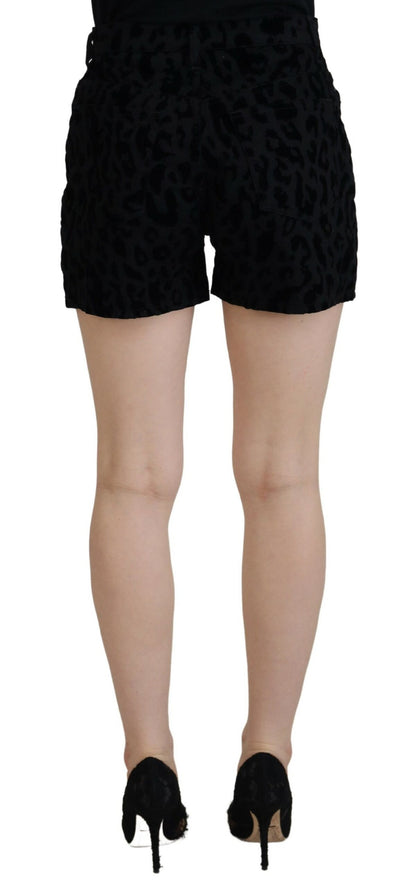 Dolce &amp; Gabbana – Schwarze Hotpants-Shorts aus Baumwoll-Stretch