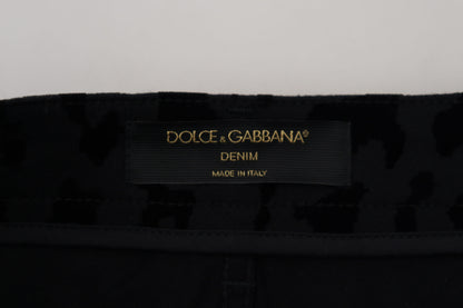Dolce &amp; Gabbana – Schwarze Hotpants-Shorts aus Baumwoll-Stretch
