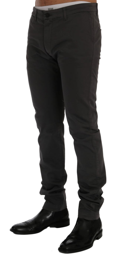 GF Ferre – Graue Chinohose aus Baumwollstretch