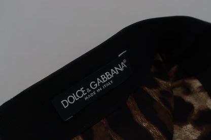 Dolce &amp; Gabbana – Schwarzer A-Linien-Minirock aus Lammleder