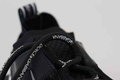 Dolce &amp; Gabbana Sorrento Trekking-Sneakers aus schwarzem Mesh