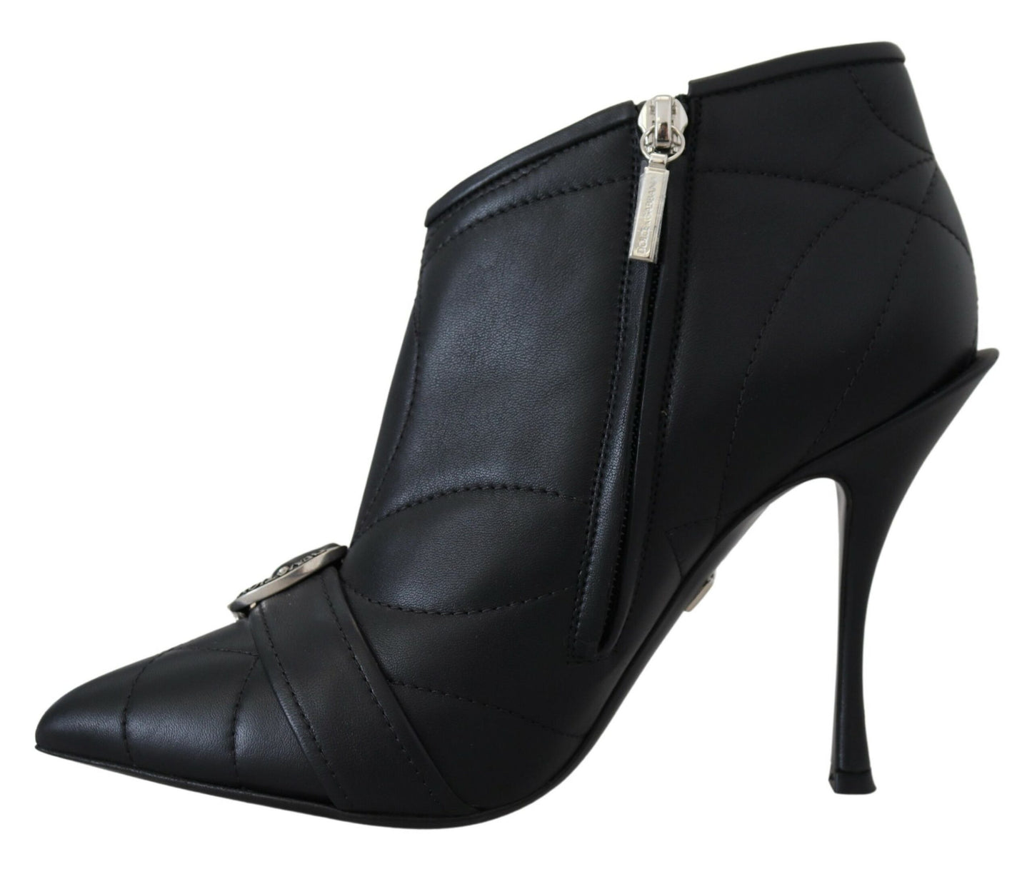 Dolce &amp; Gabbana – Devotion – Gesteppte Ankle Boots mit Schnalle in Schwarz