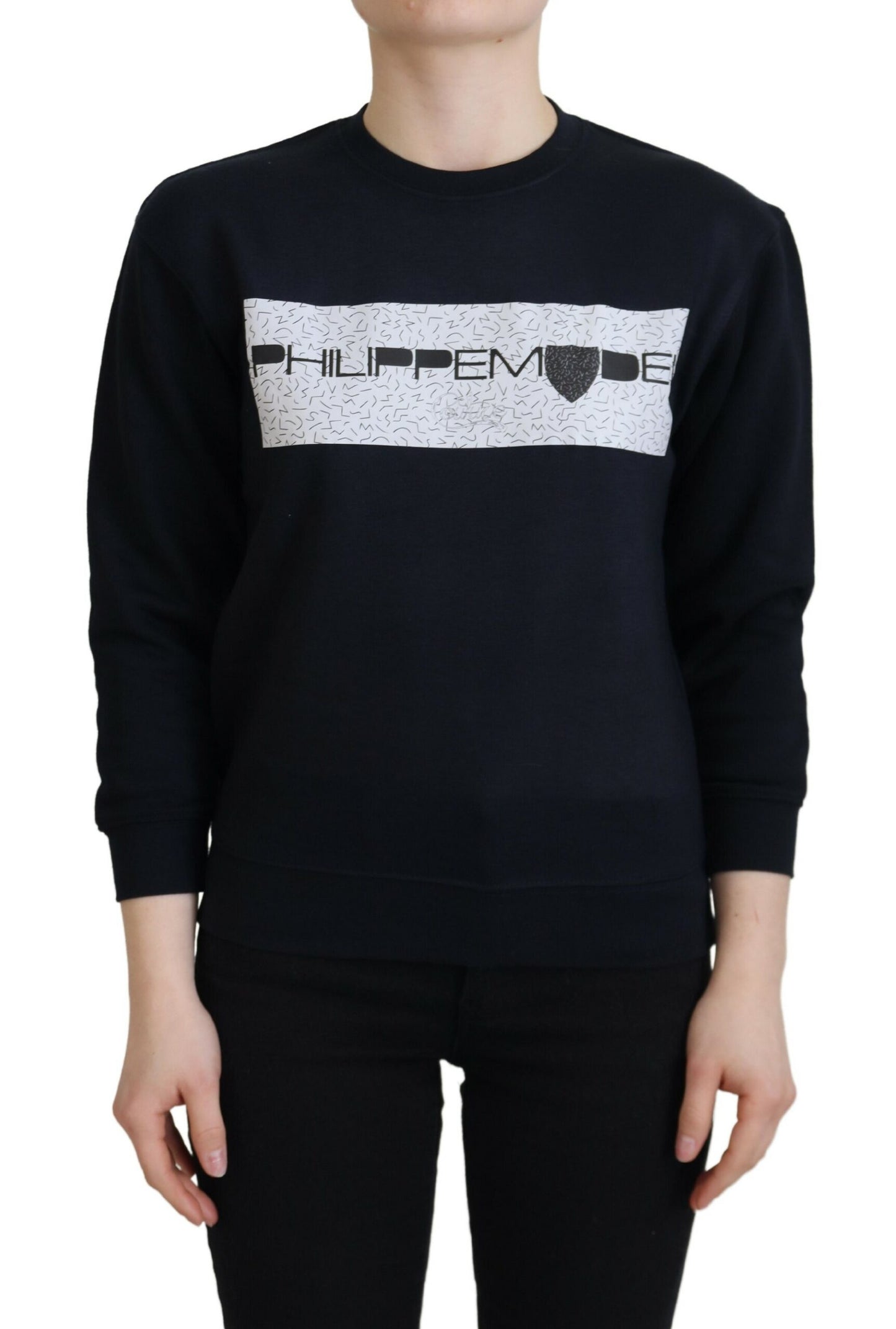 Philippe Model – Schwarzer Pullover mit langen Ärmeln und Print