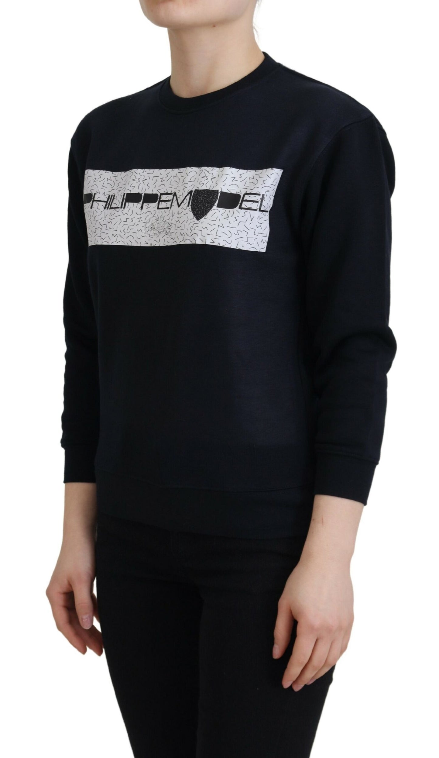 Philippe Model – Schwarzer Pullover mit langen Ärmeln und Print