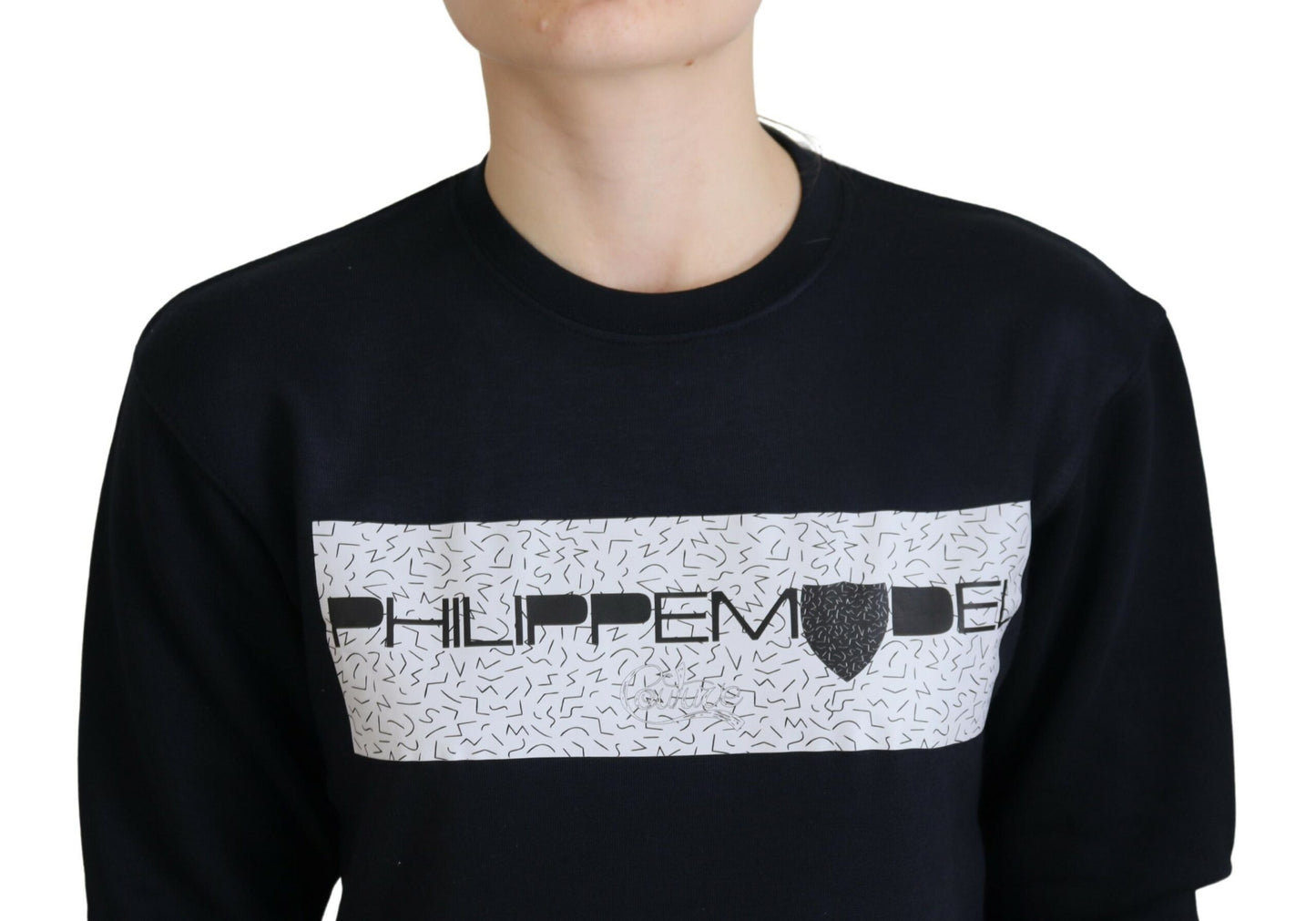 Philippe Model – Schwarzer Pullover mit langen Ärmeln und Print