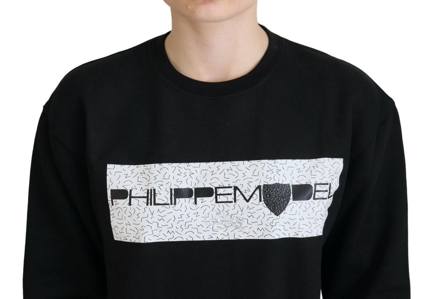 Philippe Model – Schwarzer Pullover mit langen Ärmeln und Print