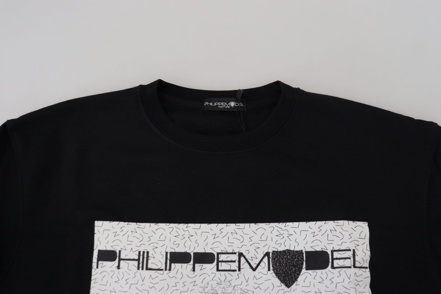 Philippe Model – Schwarzer Pullover mit langen Ärmeln und Print