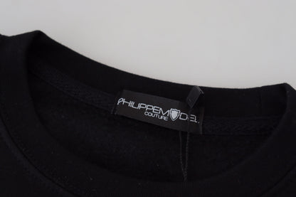 Philippe Model – Schwarzer Pullover mit langen Ärmeln und Print