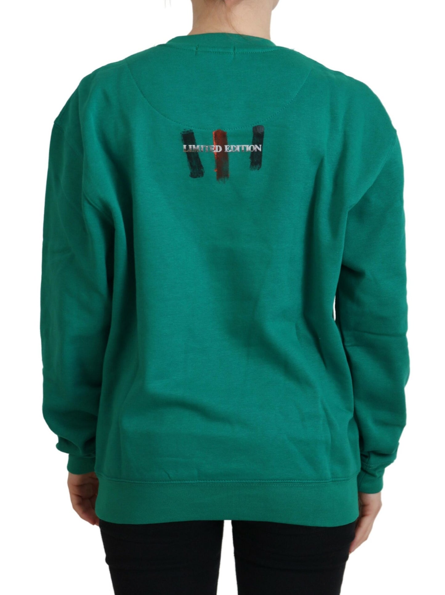 Philippe Model – Grün bedruckter Pullover mit langen Ärmeln