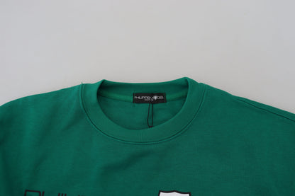 Philippe Model – Grün bedruckter Pullover mit langen Ärmeln