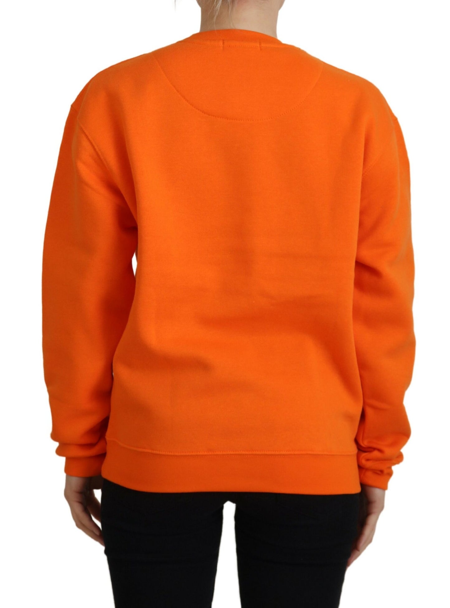 Philippe Model – Orangefarbener Pullover mit langen Ärmeln und Print