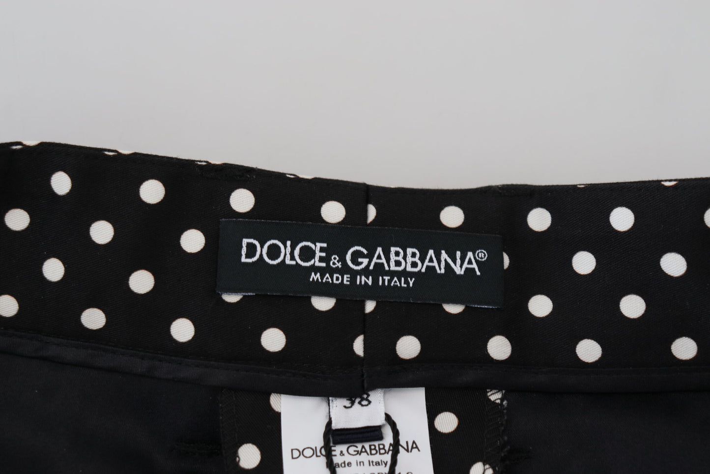 Dolce &amp; Gabbana – Mehrfarbige Hose mit Tupfenmuster und hoher Taille