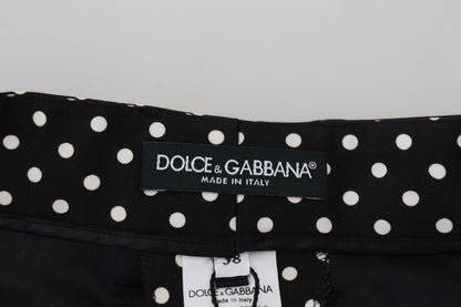 Dolce &amp; Gabbana – Mehrfarbige Hose mit Tupfenmuster und hoher Taille