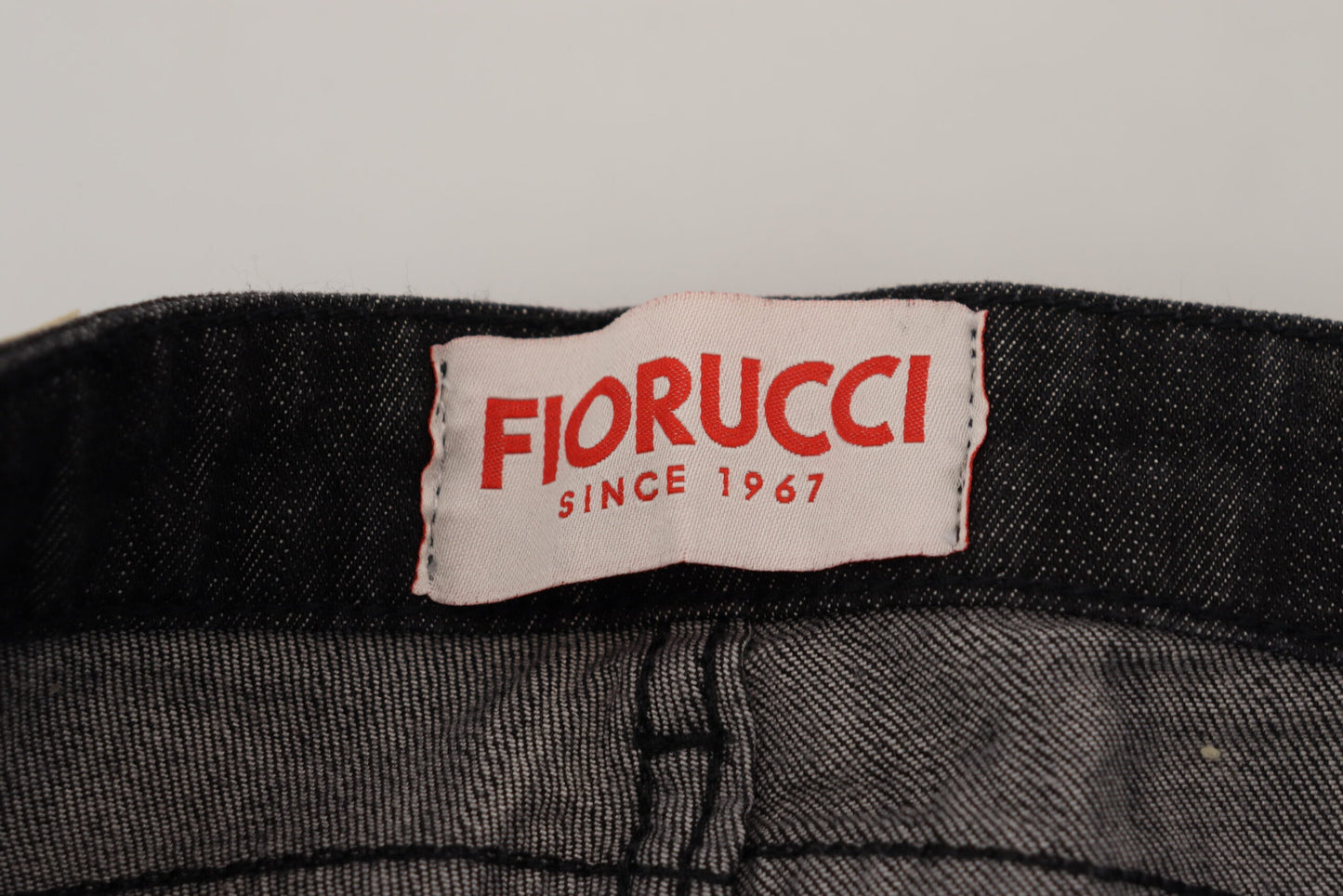Fiorucci Schwarze Skinny-Jeans aus Baumwolle mit niedriger Taille für Damen