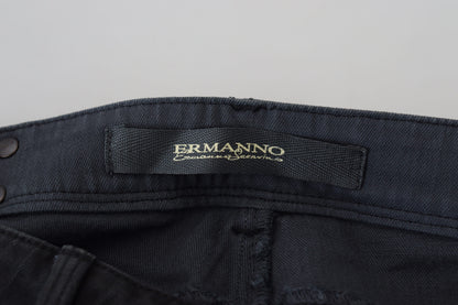 Ermanno Scervino Schwarze Slim Fit Jeans aus Baumwolle für Damen