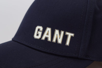 Gant Baseballkappe aus Baumwolle mit Logo-Print, lässig, Blau