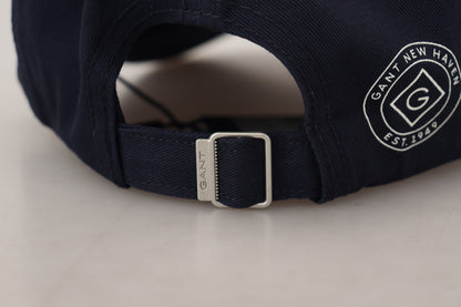 Gant Baseballkappe aus Baumwolle mit Logo-Print, lässig, Blau