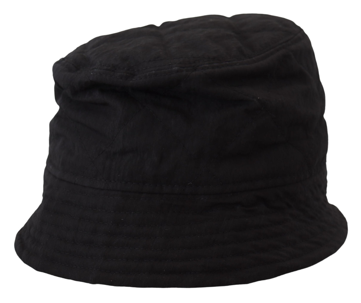 Dolce &amp; Gabbana – Schwarzer Nylon-Bucket-Cap für Damen