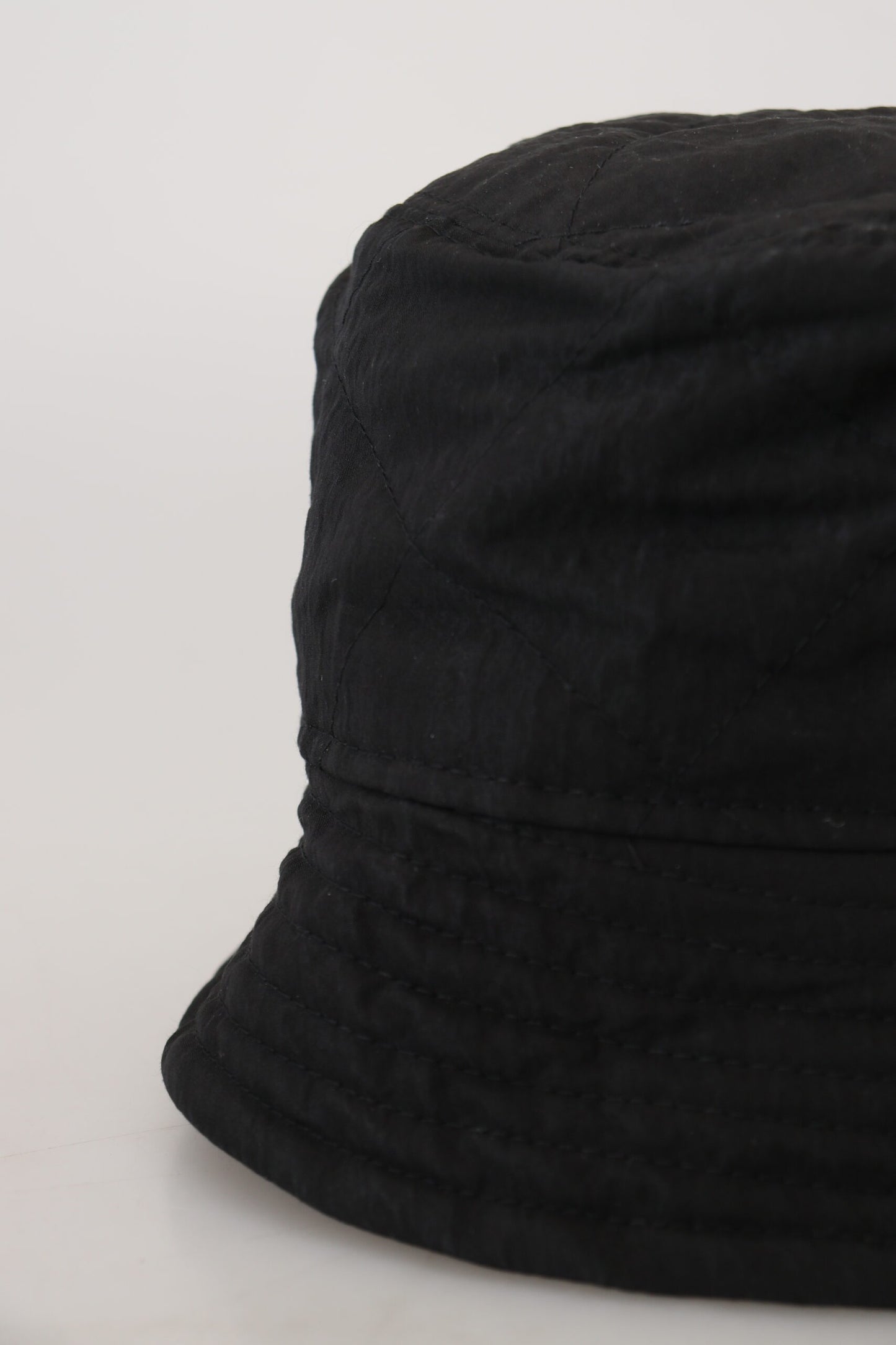 Dolce &amp; Gabbana – Schwarzer Nylon-Bucket-Cap für Damen