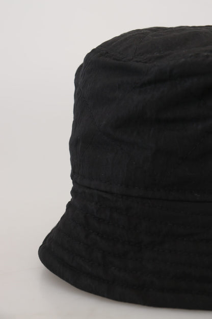 Dolce &amp; Gabbana – Schwarzer Nylon-Bucket-Cap für Damen