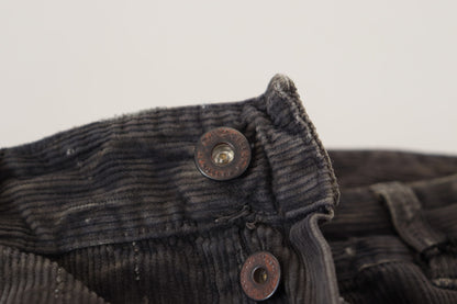 Costume National Graue Baumwollcord-Jeans für Herren