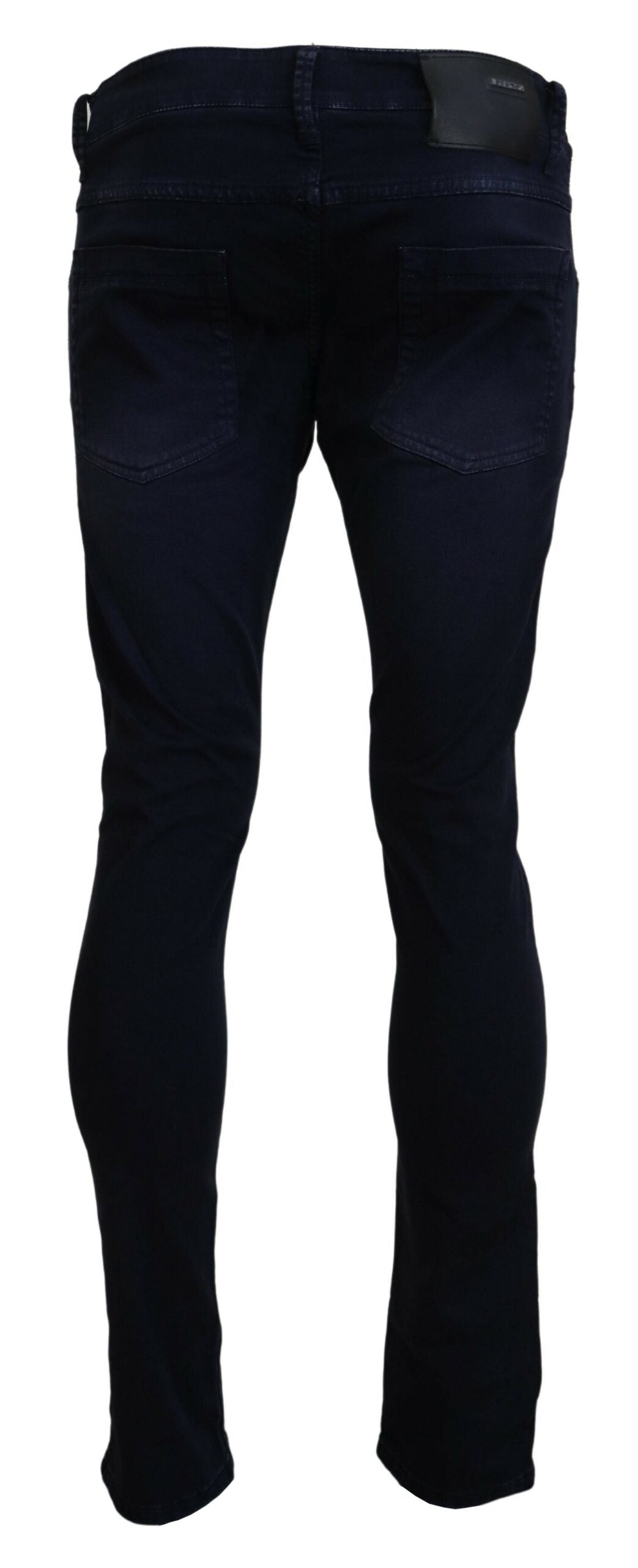 Acht Blaue, schmal geschnittene Jeans aus Baumwolle für Herren