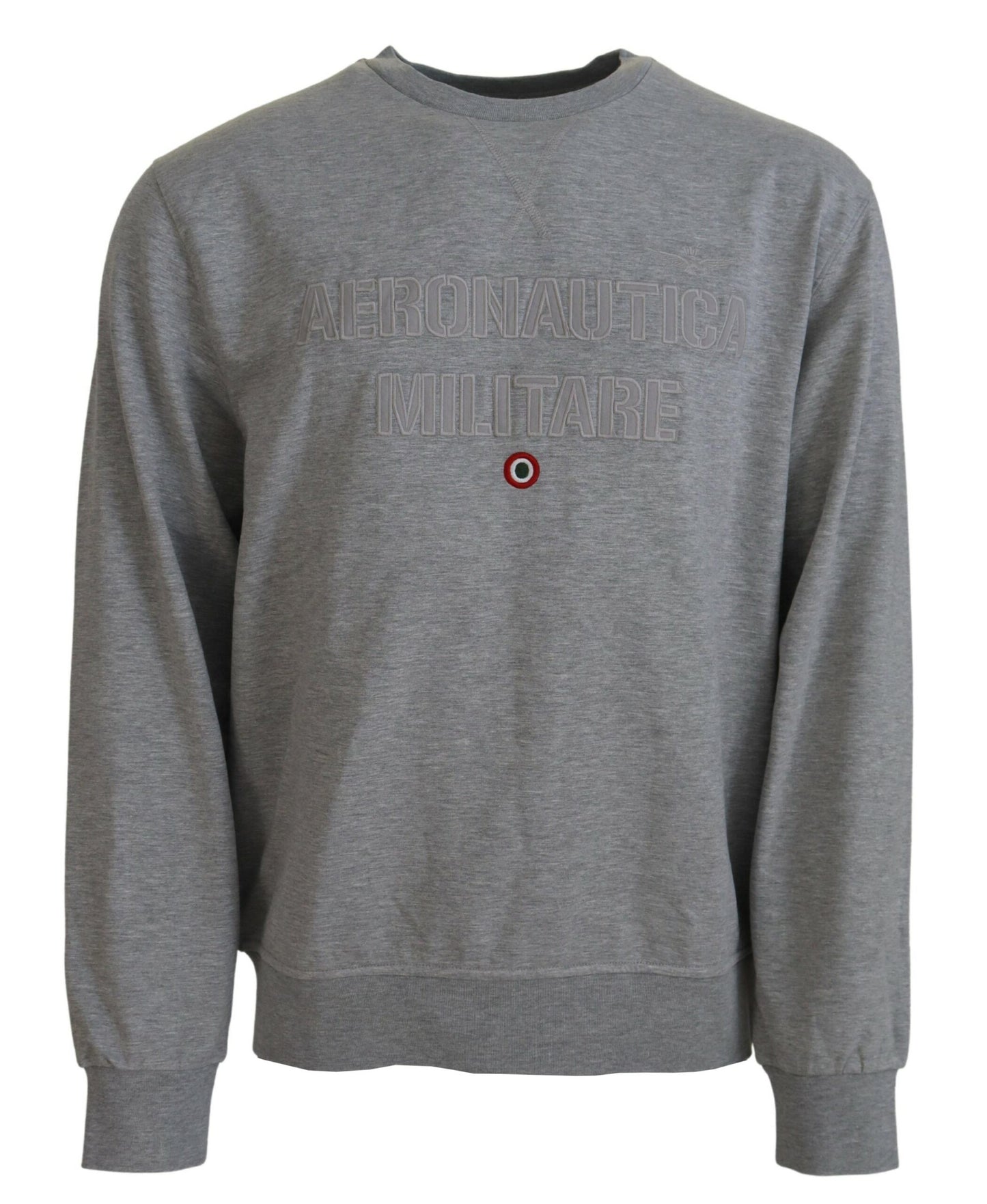Aeronautica Militare grauer Herren-Pullover-Sweatshirt-Pullover