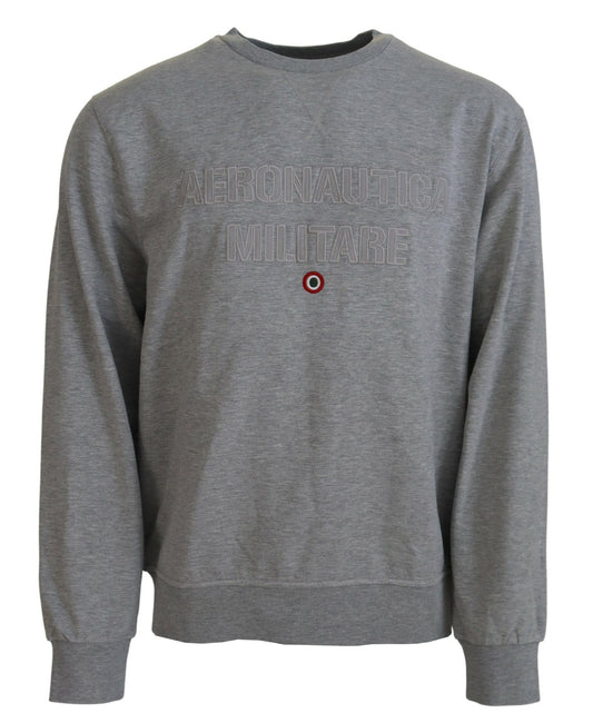 Aeronautica Militare grauer Herren-Pullover-Sweatshirt-Pullover